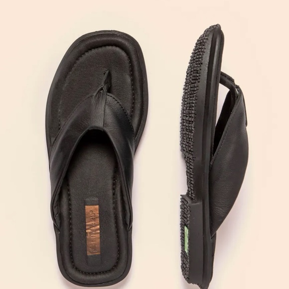 🆕 El Naturalista WAX NAPPA BLACK / MAKISU SANDALS Size - Picture 1 of 12